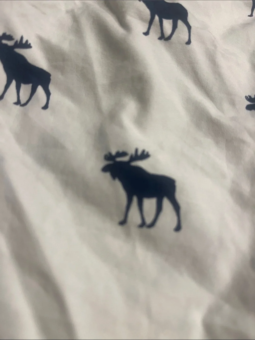 Lot 100 Abercrombie & Fitch White Boxer Shorts with Navy Moose Motif